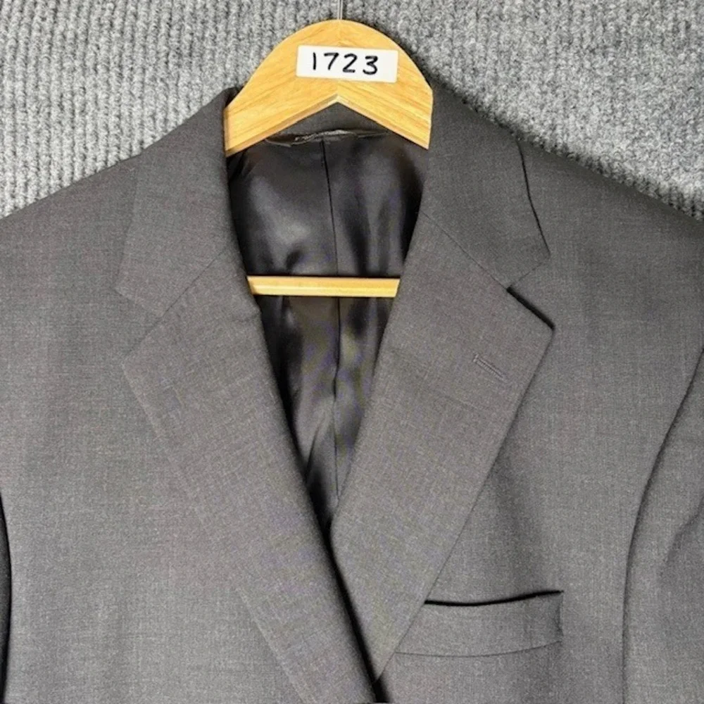 JOS A BANK Men's 41 L Charcoal Wool Suit‎ Jacket Blazer Professional Business